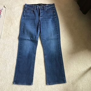 Lee medium wash stretch waist straight leg jeans